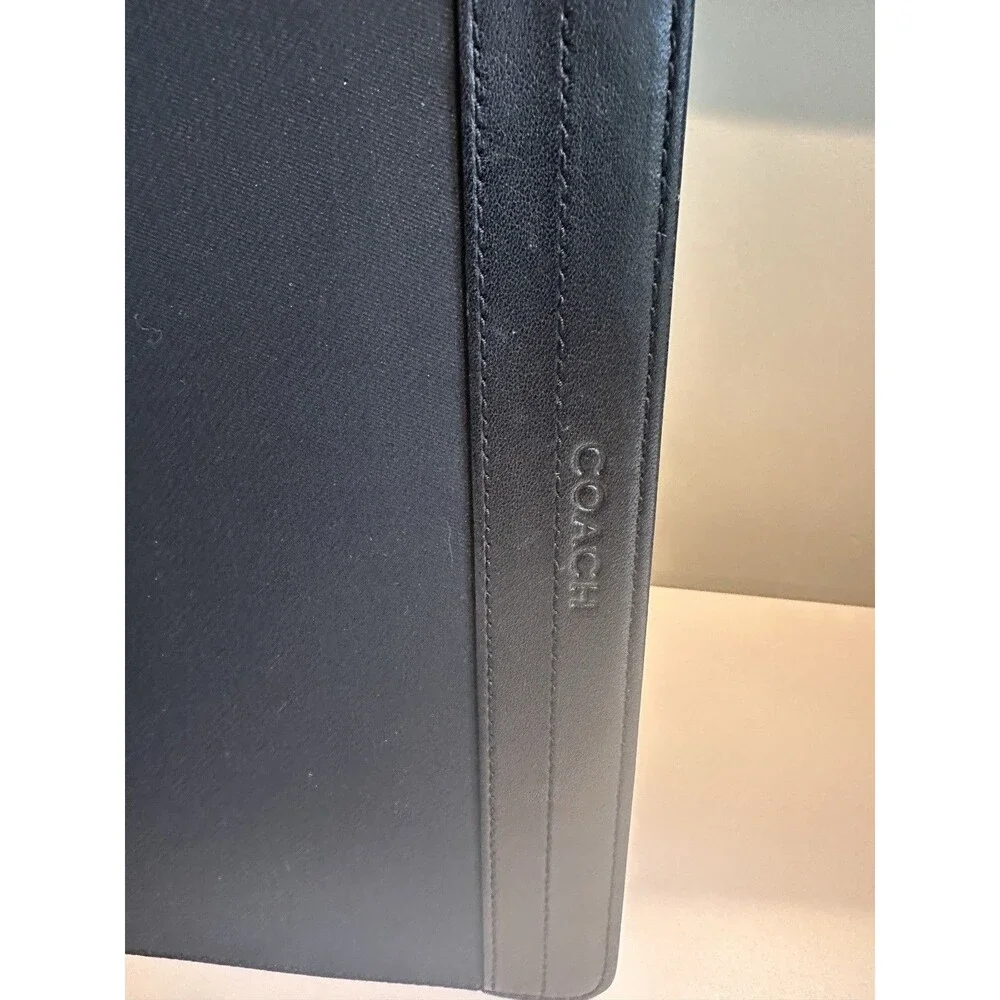COACH Varick Nylon & Black Leather  iPad Folio Case 9.5